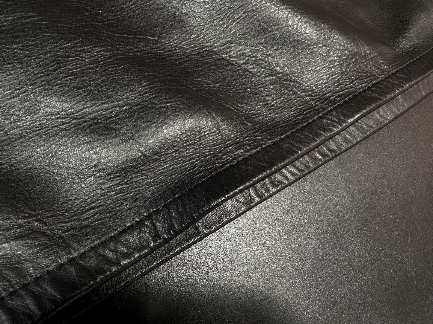 Chrome Hog (Chrome Leather for Leather Jackets) #Black