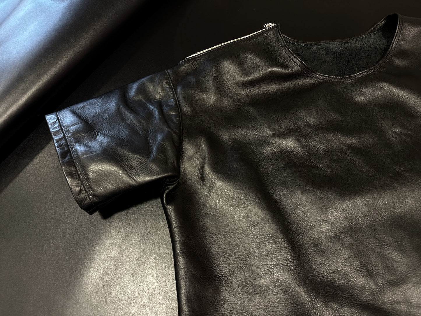 Chrome Hog (Chrome Leather for Leather Jackets) #Black