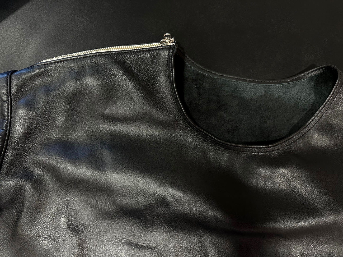 Chrome Hog (Chrome Leather for Leather Jackets) #Black