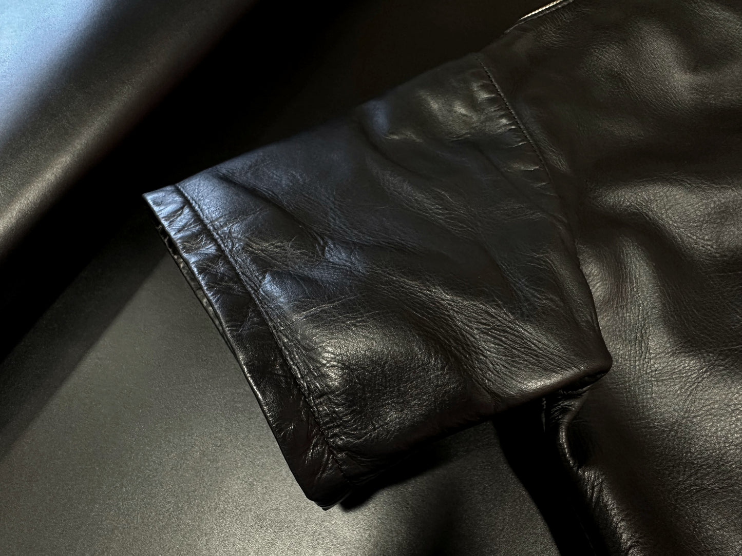 Chrome Hog (Chrome Leather for Leather Jackets) #Black