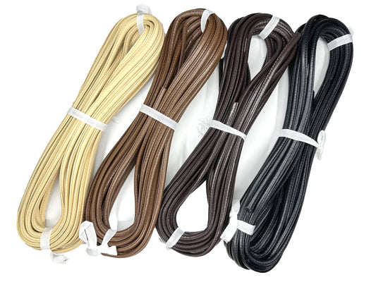 Leather core cord single stitch 8mm 10M random skein K208