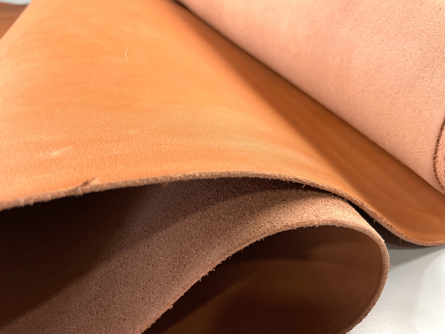 Earth leather #02 Orange Beige