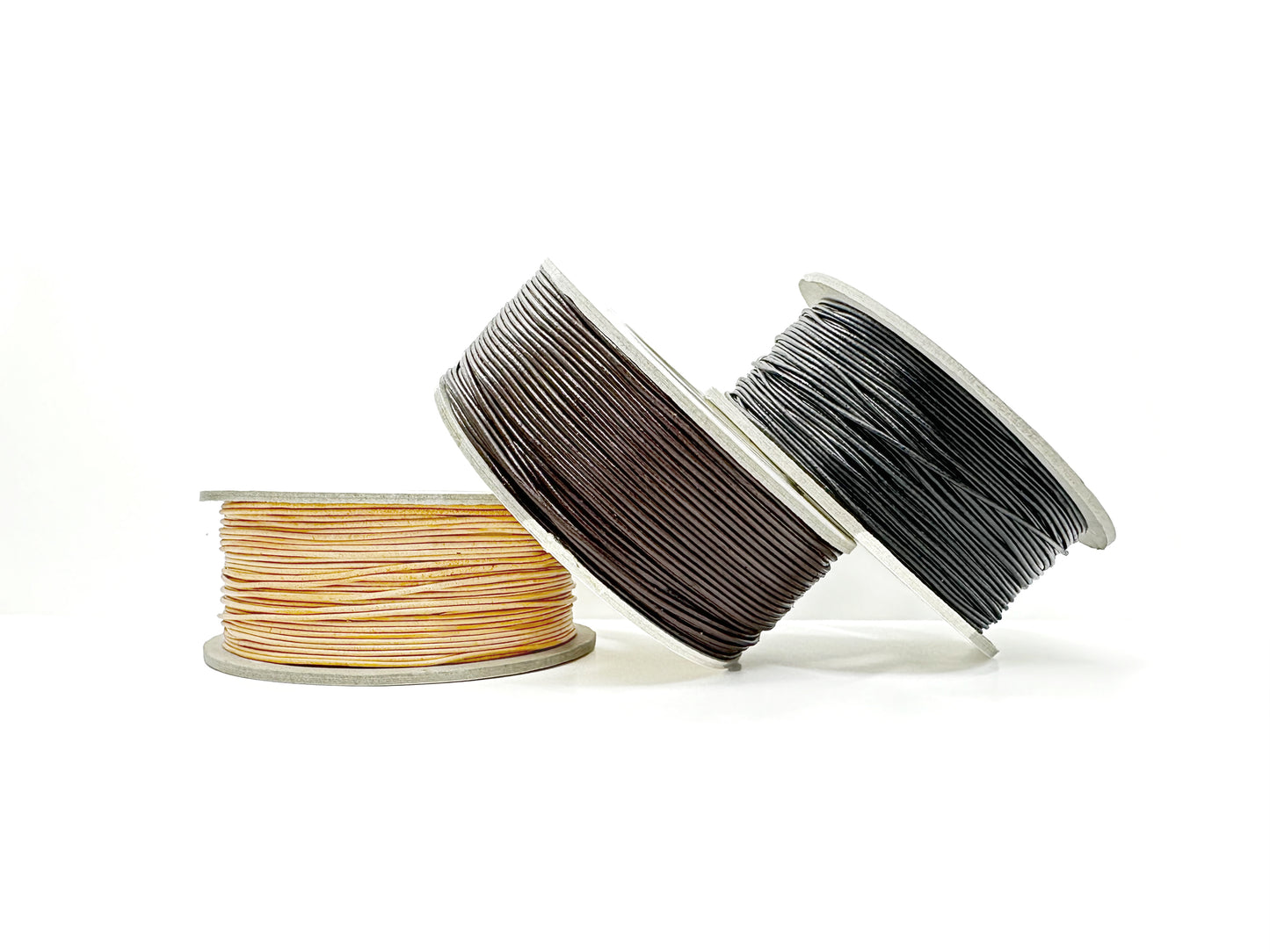 Domestic cowhide tanned round cord 1mmΦ Sold in 1M units