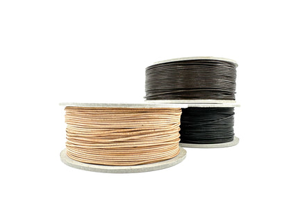 Domestic cowhide tanned round cord 1mmΦ Sold in 1M units