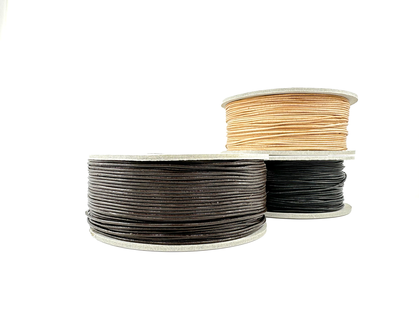 Domestic cowhide tanned round cord 1mmΦ Sold in 1M units