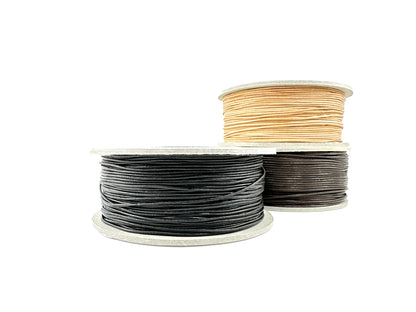 Domestic cowhide tanned round cord 1mmΦ Sold in 1M units