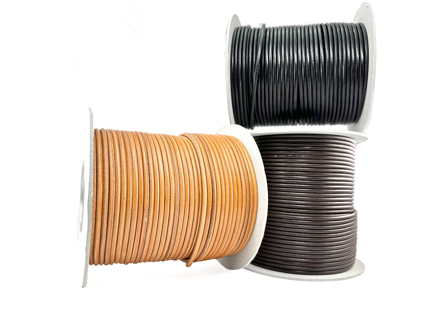 Domestic cowhide tanned round cord 4mmΦ Sold in 1M units