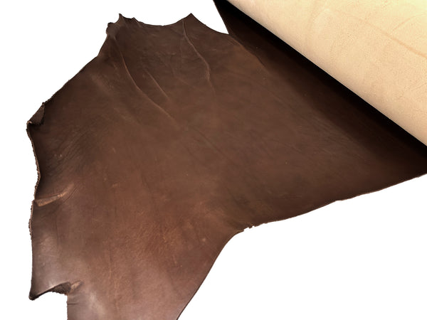 MW茶芯丘染めヌメ　#1　チョコ　MW Teacore Vagitable Tanned Leather #Choco