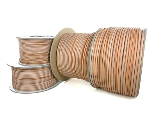 Domestic cowhide tanned round cord 2mmΦ Sold in 1M units